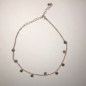 Gold Chain Choker with Small Circle Beads